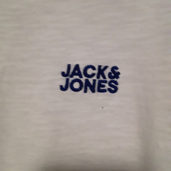 Jack & Jones Mens/Unisex Large White and Blue Longsleeve Teeshirt - Picture 8 of 16